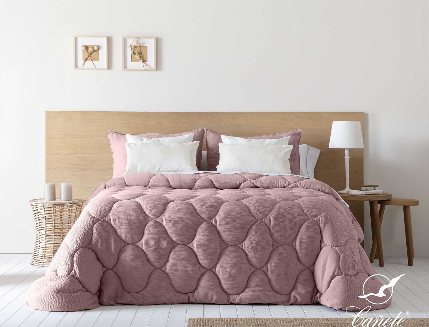 Cañete Edredón Gasa Latis color Maquillaje con funda/s de cojín cama de 150 Oferta