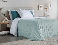 Edredón conforter reversible Polare con funda/s de cojín color Agua cama de 90 Oferta