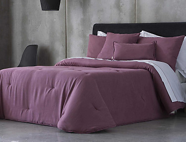 Cañete - Edredón de terciopelo Raka Berenjena cama de 135 Oferta