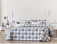 Edredón bouti Icon doble relleno (200 gr) color Azul cama de 105 Oferta