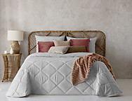 Edredón conforter Caroline color Gris con funda/s de cojín cama de 135 Oferta
