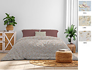 Funda nórdica Komen color Azul, Gris o Lino