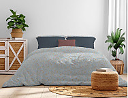 Funda nórdica Komen color Azul, Gris o Lino