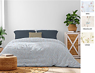 Funda nórdica Mizan color Azul, Maquillaje o Verde