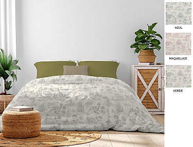 Cañete - Funda nórdica Iserna color Azul, Maquillaje o Verde