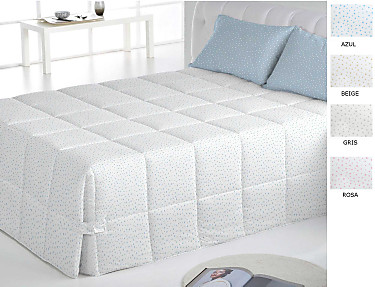 Cañete - Edredón o Conforter Mole fondo blanco en Azul, Beige, Gris o Rosa