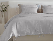 Funda nórdica 100% Algodón Plume Gasa cierre con lazos color Gris, Lino o Natural