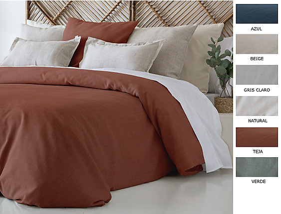 Cañete - Funda nórdica Arco color Azul, Beige, Gris, Natural, Teja o Verde