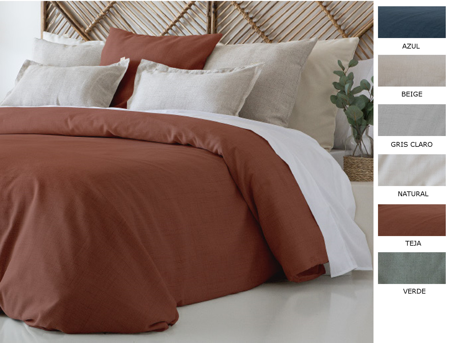 Cañete Funda nórdica Arco color Azul, Beige, Gris, Natural, Teja o Verde