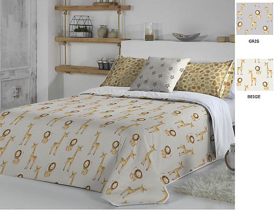 Cañete - Funda nórdica Nala A color Beige o Gris