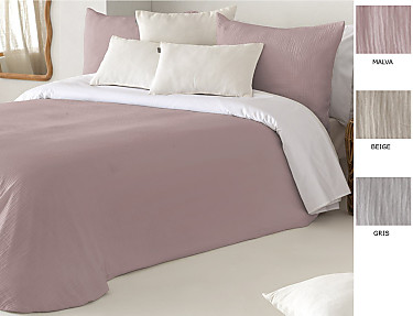 Sandeco - Funda Nórdica Jacquard Duero con funda/s de cojín color 01 Gris, 02 Beige o 03 Malva