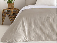 Funda Nórdica Jacquard Duero con funda/s de cojín color 01 Gris, 02 Beige o 03 Malva