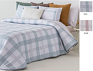 Edredón estampado Creus con funda/s de cojín color 01 Azul ó 02 Nude