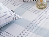 Edredón estampado Creus con funda/s de cojín color 01 Azul ó 02 Nude