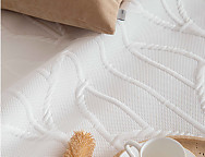 Colcha Jacquard Arcos color 01 Blanco ó 02 Beige