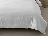 Funda nórdica Jacquard Marina 100% Algodón color Blanco o Cuarzo. Cierre con clips