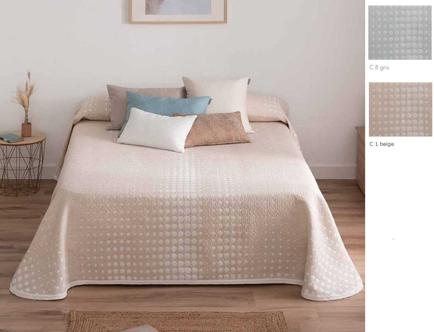 Textilia Colcha Piqué con chenilla Luca