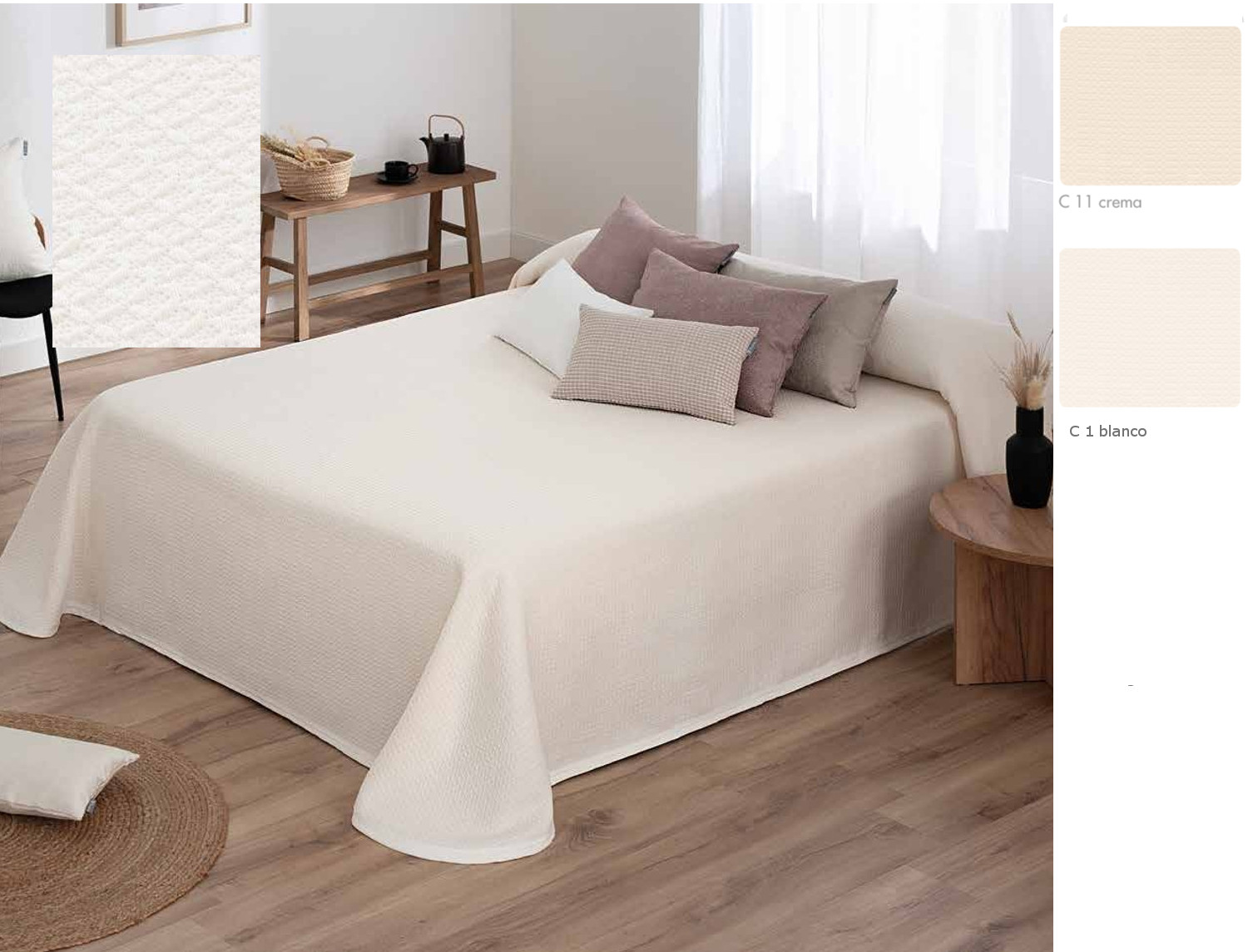 Textilia Colcha Piqué 100% Algosón Cristal