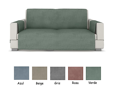 JVR - Cubre sofá acolchado de terciopelo 2 plazas JVR