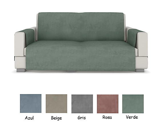 JVR - Cubre sofá acolchado de terciopelo 2 plazas JVR