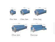 Cubre sofá acolchado de terciopelo 3 plazas JVR