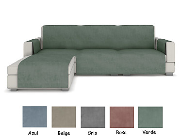 JVR - Cubre sofá acolchado chaise longue derecho JVR