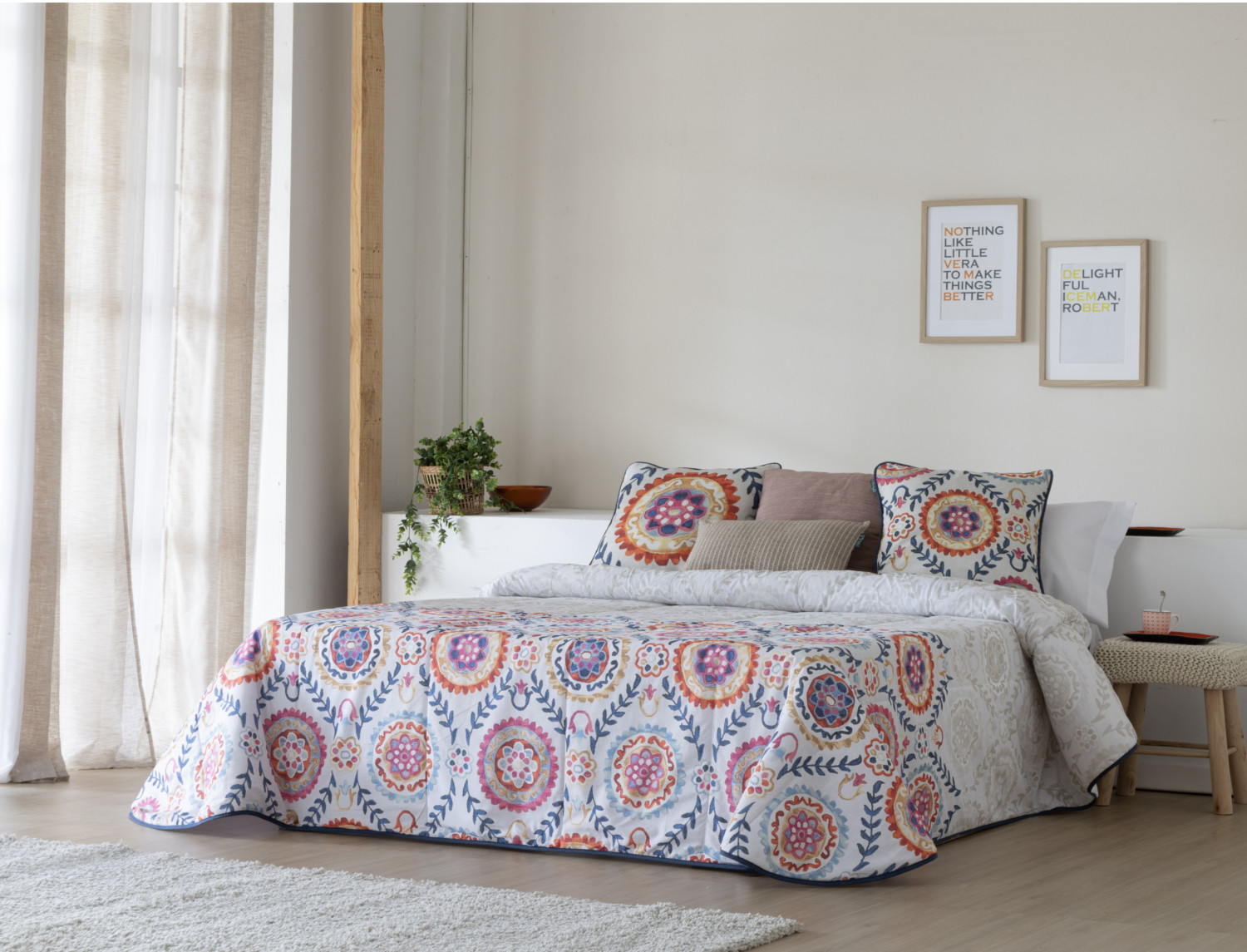 Confecciones Paula Colcha bouti 100% Algodón Bohemia 60gr