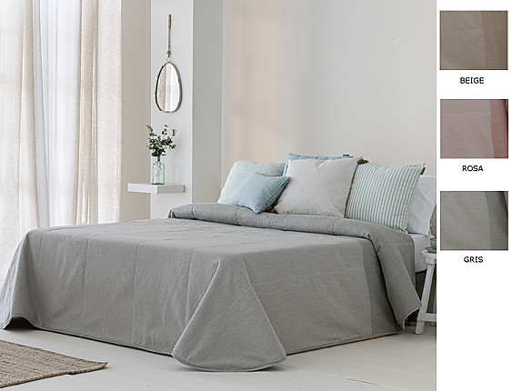 Confecciones Paula - Colcha bouti Jacquard Azur 60gr color Beige, Rosa o Turquesa