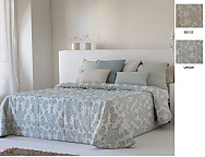 Haz clic para ampliar Colcha bouti Jacquard India 60gr color Beige o Verde