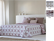 Haz clic para ampliar Colcha Jacquard reversible Egina color Beige o Rosa