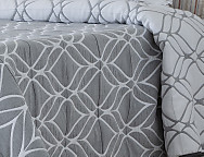 Colcha Jacquard reversible Sauces color Gris o Mostaza