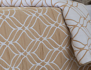 Colcha Jacquard reversible Sauces color Gris o Mostaza