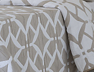 Colcha Jacquard reversible Isquia color Beige o Turquesa