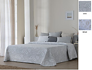 Colcha Jacquard reversible Adeje color Beige o Gris