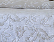 Colcha Jacquard reversible Adeje color Beige o Gris