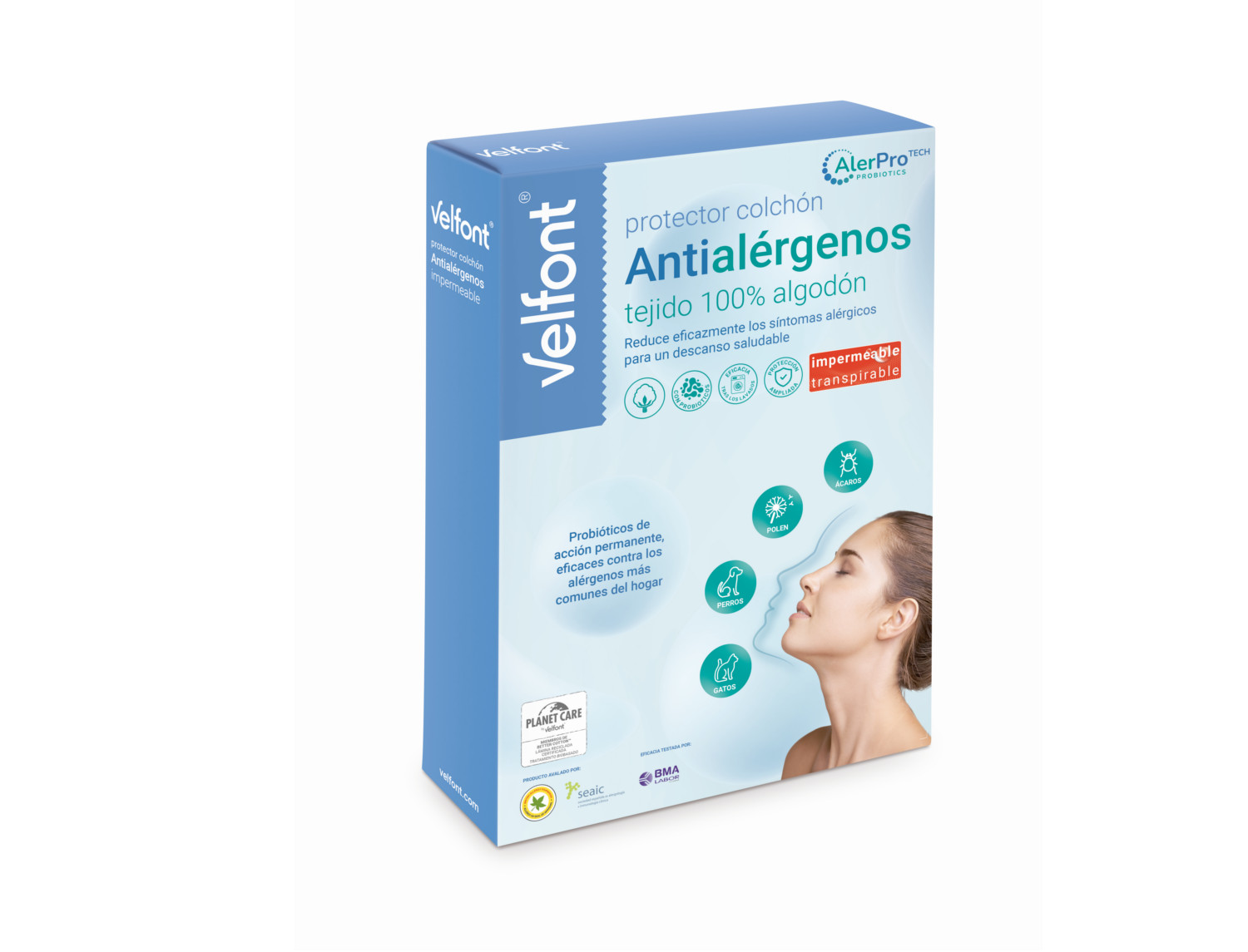 Velfont Protector de colchón Antialérgenos impermeable  (disponible a partir 15 de marzo)