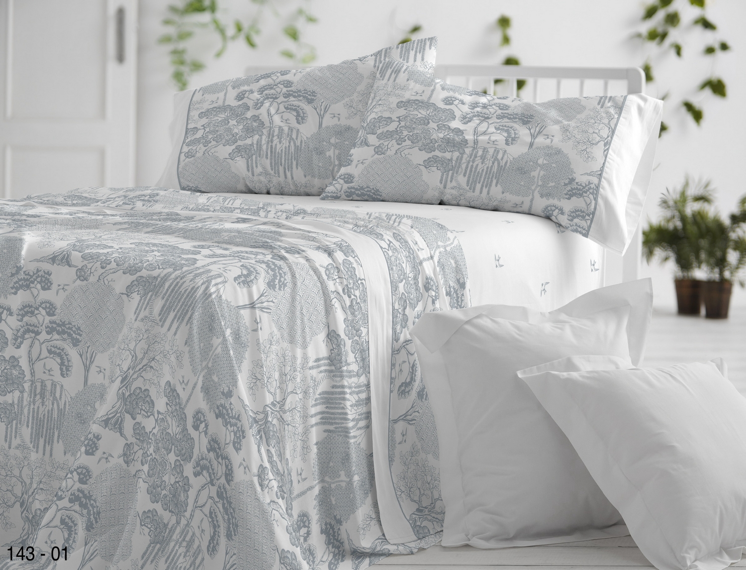 Burrito Blanco Juego de cama 143 color Azul