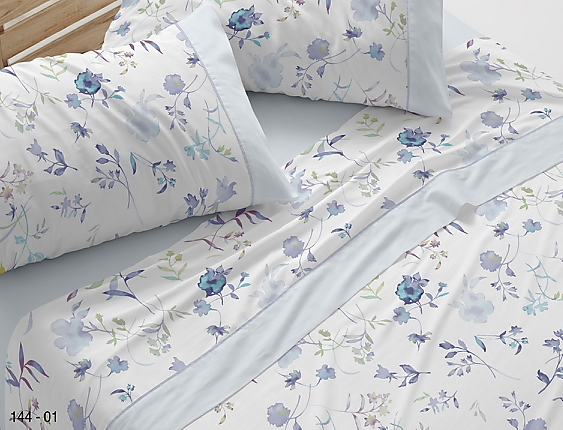 Burrito Blanco - Juego de cama 144 color Azul