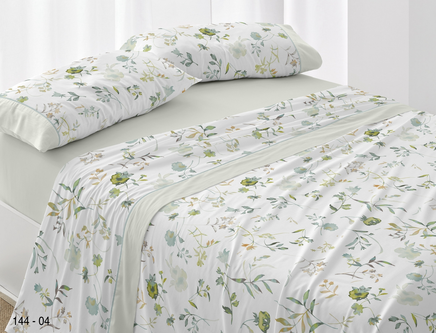 Burrito Blanco Juego de cama 144 color Menta