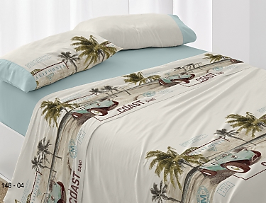 Burrito Blanco - Juego de cama 148 color Aguamarina