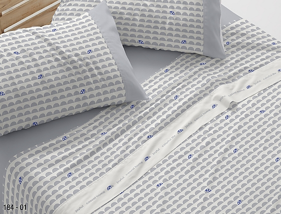 Burrito Blanco - Juego de cama 184 color Azul