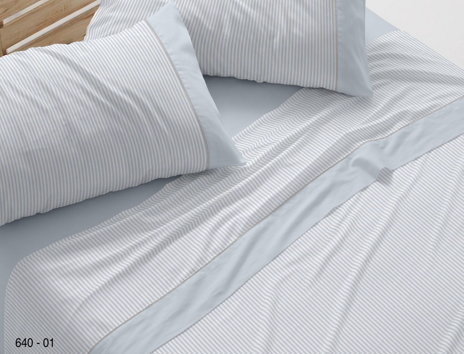 Burrito Blanco Juego de cama 100% algodón 640 color Azul