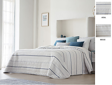 FunDeco - Bouti Jacquard 80gr Donal con funda/s de cojín color Azul o Beige