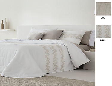 FunDeco - Bouti Jacquard 80gr Vernisa con funda/s de cojín color Beige o Lino