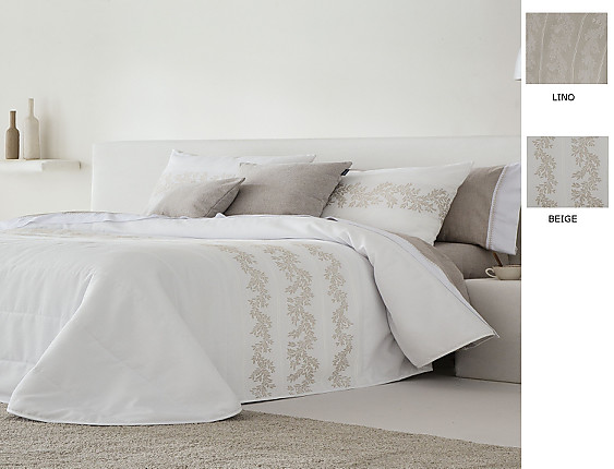 FunDeco - Bouti Jacquard 80gr Vernisa con funda/s de cojín color Beige o Lino