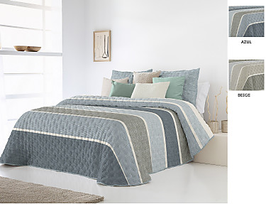 FunDeco - Bouti Reversible Babel con funda/s de cojín color Beige o Azul