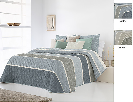 FunDeco - Bouti Reversible Babel con funda/s de cojín color Beige o Azul