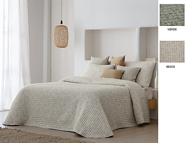 FunDeco - Bouti Reversible 150gr Elody con funda/s de cojín color Beige o Verde