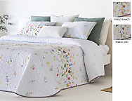 Colcha con relleno fino Quito con funda/s de cojín color 01 fondo blanco o 02 fondo lino