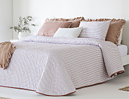 Colcha con relleno fino Quevedo con funda/s de cojín color 01 Beige o 02 Caldera